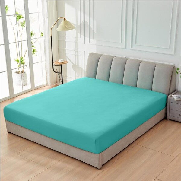 LINENOVA 2000TC 40cm Deep Wall Fitted Sheet Ultra Soft For All Seasons Single / Teal
