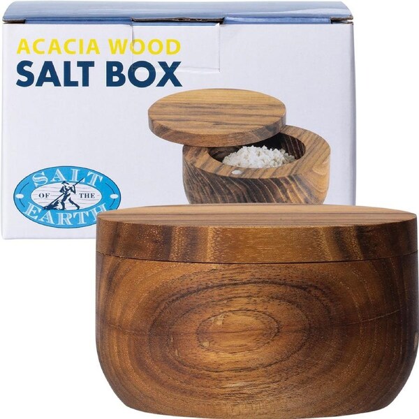 Salt of the Earth Wood Salt Box Acacia (Empty)