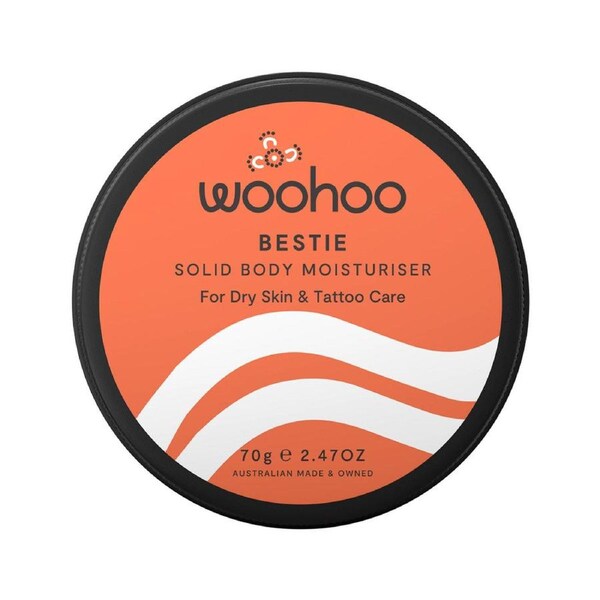 Woohoo Bestie Solid Body Moisturiser (for Dry Skin & Tattoo Care) 70g
