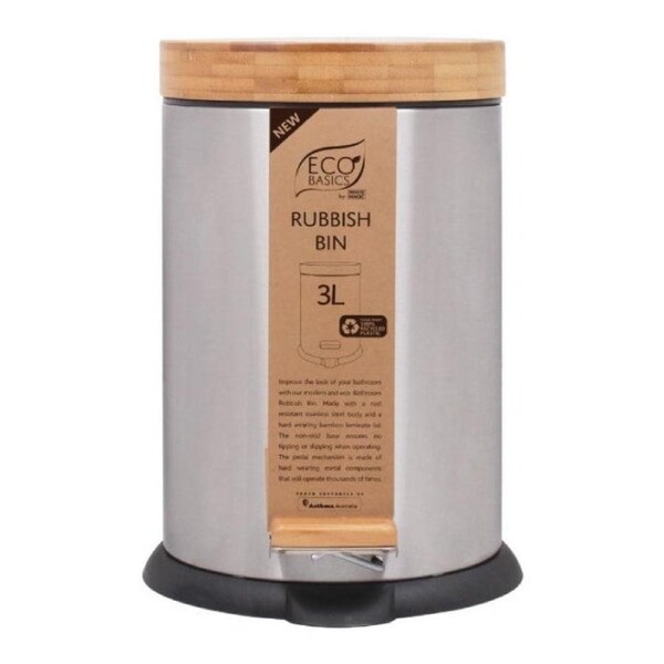 White Magic Eco Basics Rubbish Bin S.Steel 3L
