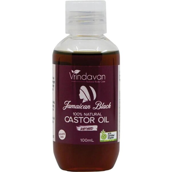 VRINDAVAN 100% Natural Jamaican Black Castor Oil 100ml