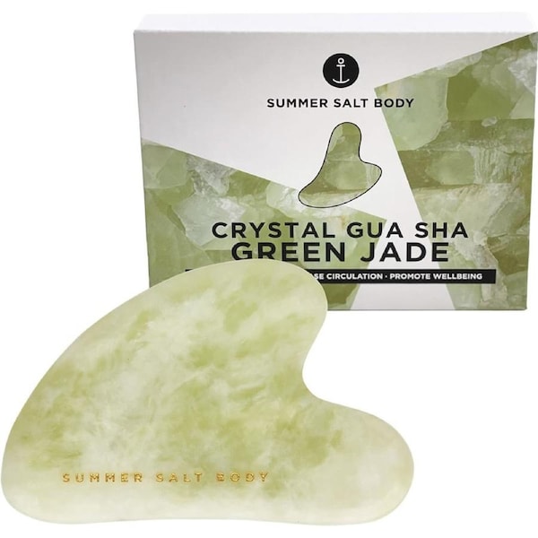 Summer Salt Body Crystal Gua Sha Green Jade