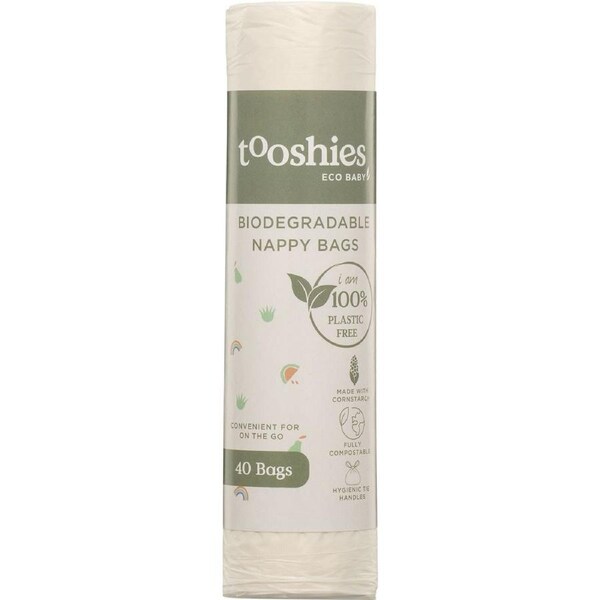 Tooshies Biodegradable Nappy Bags 40pk