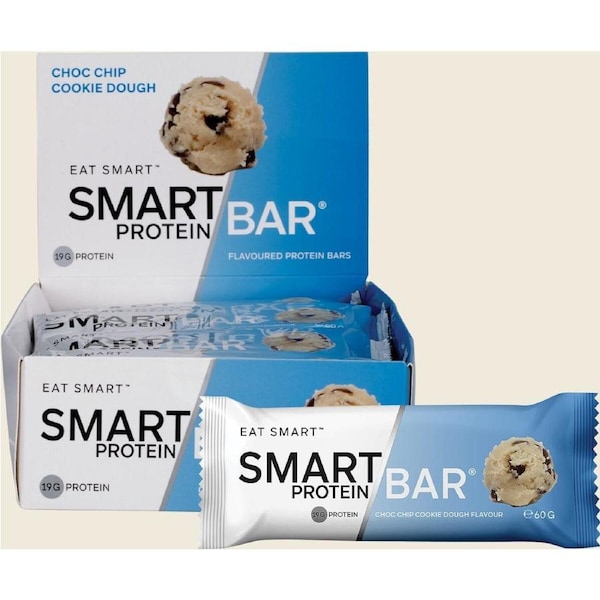 Smart Protein Bar Choc Chip Cookie Dough Flavour Protein Bar 12x60g