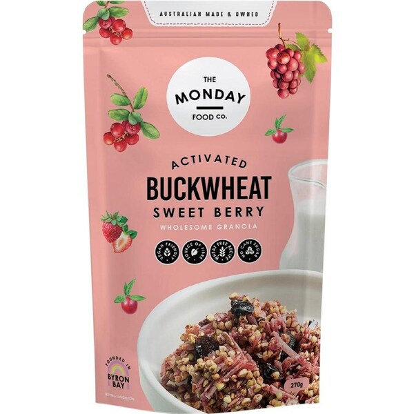 The Monday Food Co. Activated Buckwheat Granola Sweet Berry 270g