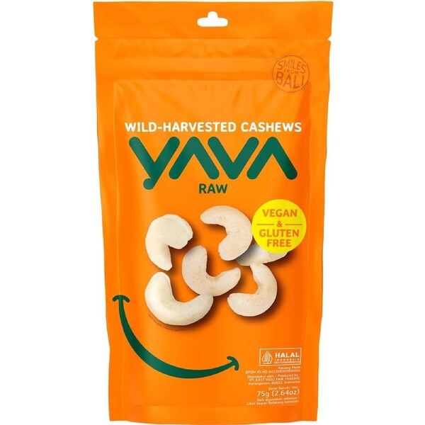 YAVA Wild-Harvested Cashews Raw 75g