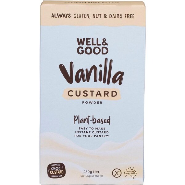 Well & Good Plant Based Vanilla Custard Powder 250g