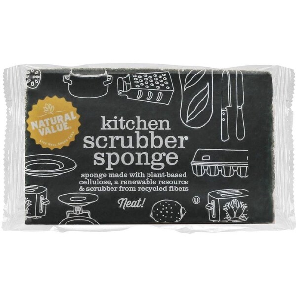 NATURAL VALUE Kitchen Scrubber Sponge 1