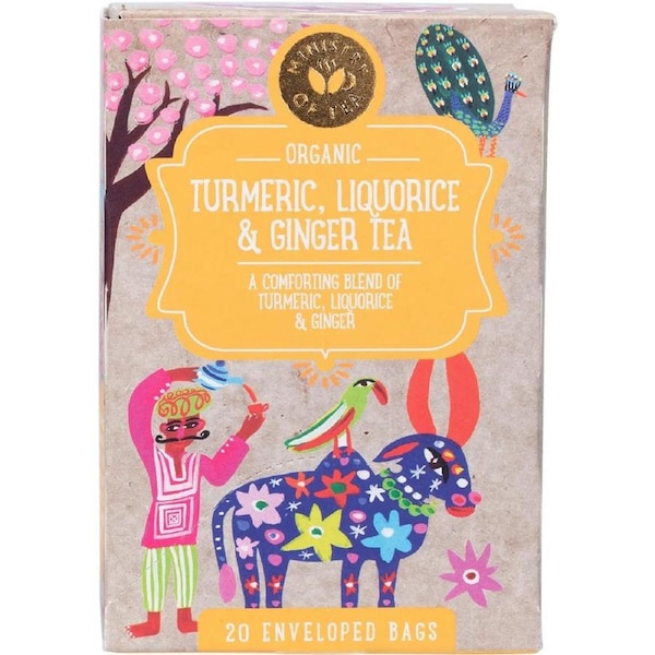 MINISTRY OF TEA Organic Turmeric, Liquorice & Ginger Tea Tea Bags 20pk