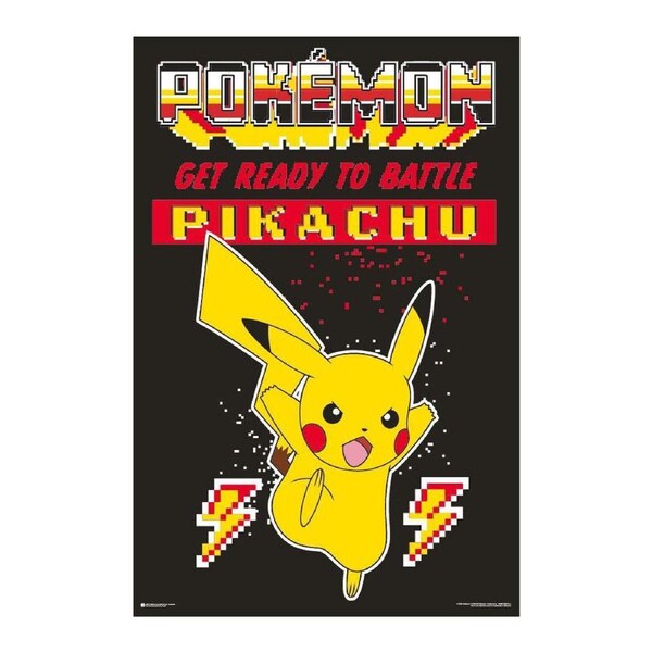 Pokemon Get Ready To Battle Pikachu Poster 91.5x61cm Kids/Child Room Decor