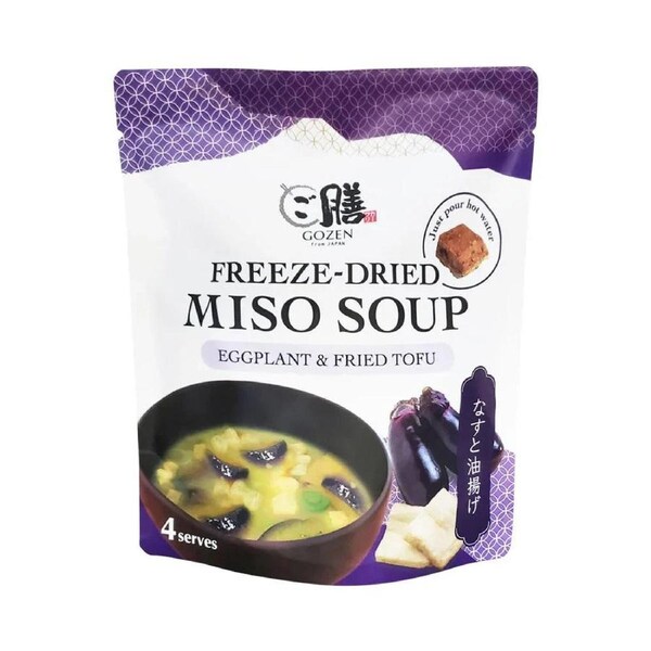 Gozen Miso Soup Freeze-dried Eggplant & Fried Tofu X 4 Serves