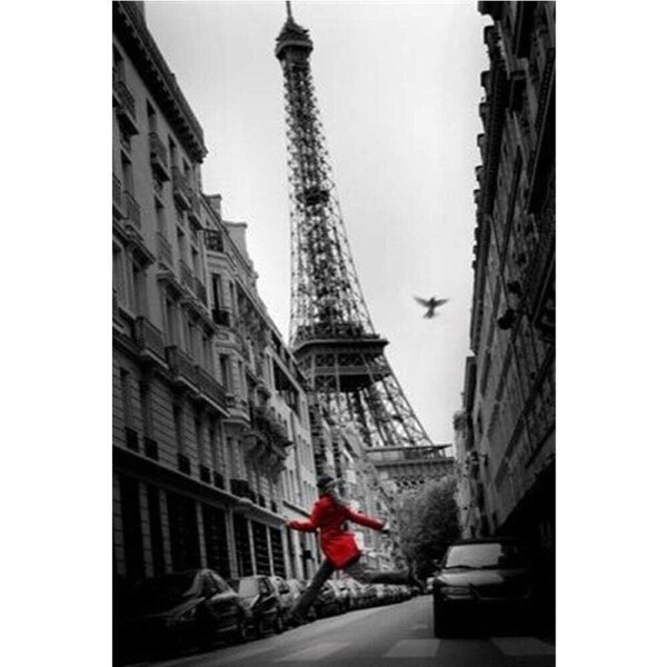 Impact Merch Paris Red Dress Poster Home/Room Wall Decor Display 91x61cm