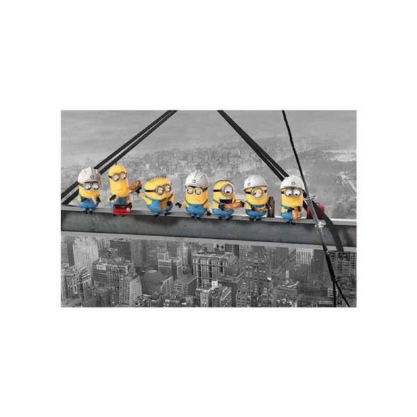 Despicable Me Minions Lunch On A Skyscraper Poster Wall Decor Display 91x61cm