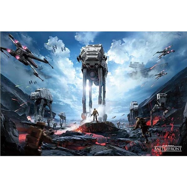 Star Wars Hoth Battle War Zone Poster Home/Room Wall Decor Display 91x61cm