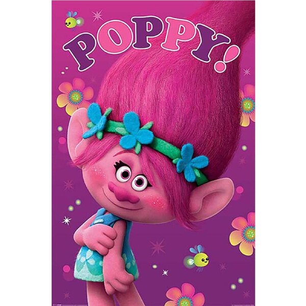 Trolls Poppy Poster Home/Room Office Wall Hanging Decorative Display 91x61cm
