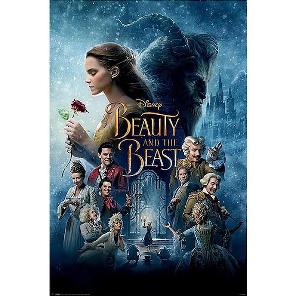 Disney Beauty And The Beast Transformation Poster Wall Decor Display 91x61cm