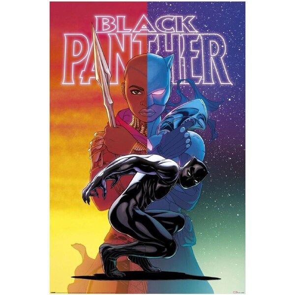 Marvel MCU Black Panther Wakanda Forever Colour Split Poster Decor 91x61cm