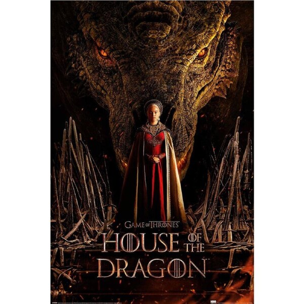 House of the Dragon Rhaenyra Throne Poster Room Wall Decor Display 91x61cm