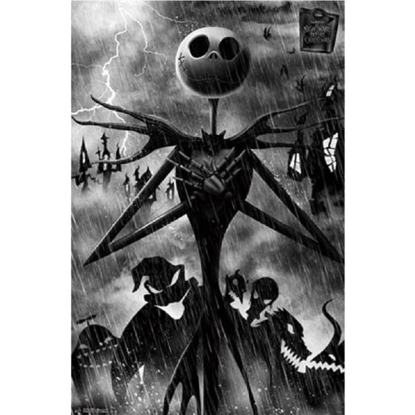 Disney The Nightmare Before Christmas Shadow Poster Room Wall Decor 86x57cm
