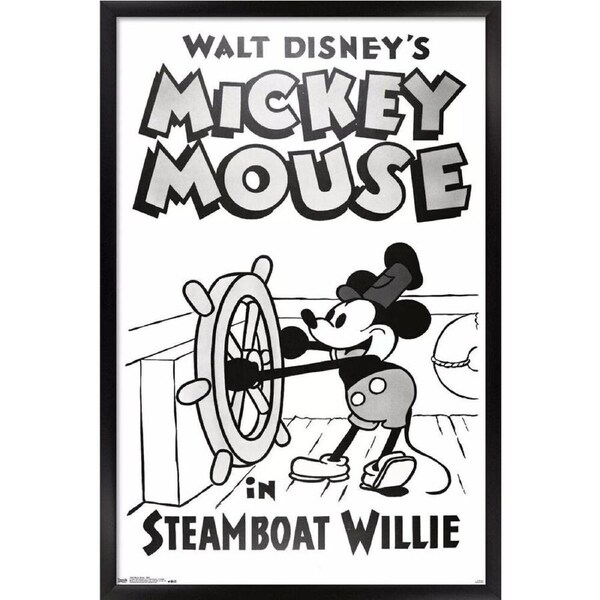 Disney Mickey Mouse Steamboat Willie Home/Room Wall Decor Display 91x60cm