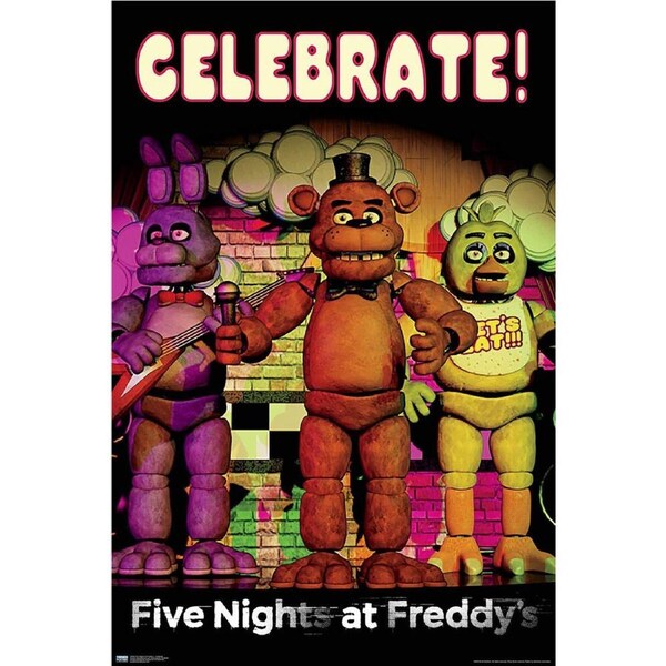 Impact Merch Five Nights at Freddys Celebrate Reg Poster Wall Decor 91x60cm