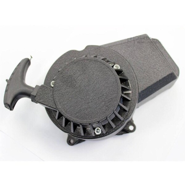 TDR 47cc 49cc 50cc Mini Pocket Dirt Bike ATV Quad Scooter Black Aluminum Pull Start Starter, Durable Alloy for 2-Stroke Engines