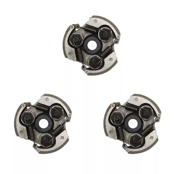 TDR 3pcs 3 Shoes Centrifugal Clutch Plate for 43cc 47cc 49cc Mini Pocket Dirt Bike ATV Quad - Lightweight Aluminum with 3 Clutch Springs