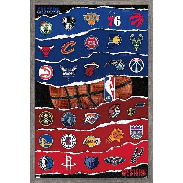 NBA League Logos 21 Poster Home/Room Wall Hanging Decor Display 91x60cm