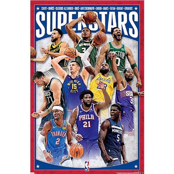 NBA League Superstars 24 Reg Poster Home/Room Wall Hanging Decor 91x60cm