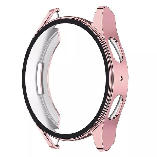 Rose Gold For Samsung Galaxy Watch 4 5 FE Case Screen Protector Clear 44mm Cover