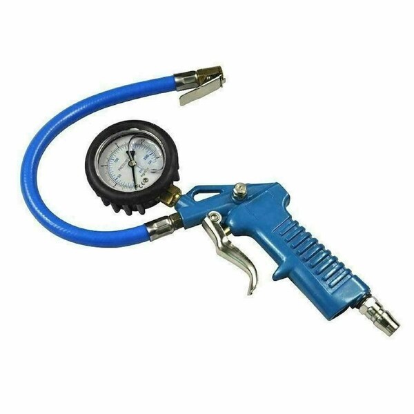 TDR Auto Air Tire Inflator with Oil Dial Gauge 0-220 PSI Automotive Bike Compressor Tool