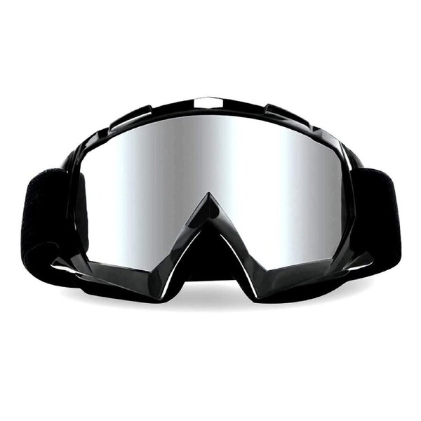 TDR Outdoor Sports Snowboard Anti Fog Protective Glasses Snow Ski MX Black Goggles Adjustable Strap for Motorcycle/MX Motorcross/Dirt Pit Quad Bike Riding/Skiing Snowboard/Skateboard
