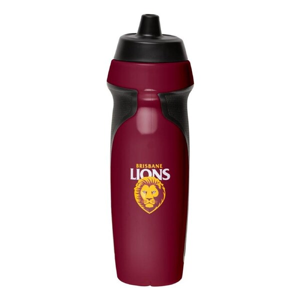 Brisbane Lions AFL 2025 Sports Drink Water Bottle with Rubber Grip