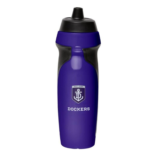 Fremantle Dockers AFL 2025 Sports Drink Water Bottle with Rubber Grip