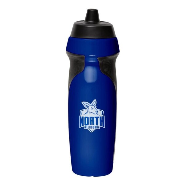 North Melbourne Kangaroos AFL 2025 Sports Drink Water Bottle with Rubber Grip