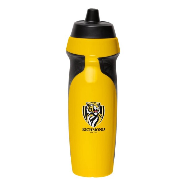 Richmond Tigers AFL 2025 Sports Drink Water Bottle with Rubber Grip
