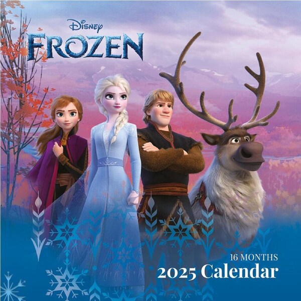 Disney Frozen 2025 Square Wall Calendar 30x30cm Home/Room Hanging Decor