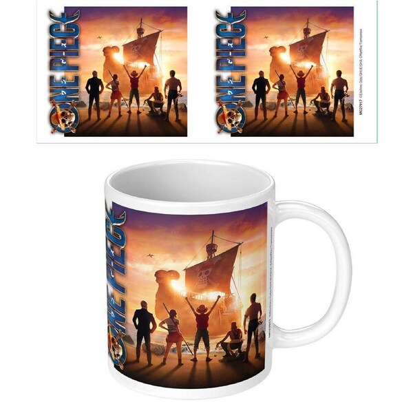 One Piece Live Action Set Sail Ceramic Mug Coffee Drinking Cup White 9x11cm