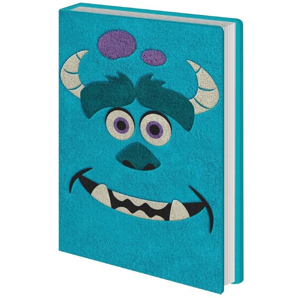 Disney Monsters Inc Sulley Plush Notebook Writing Stationery Blue 16x21cm
