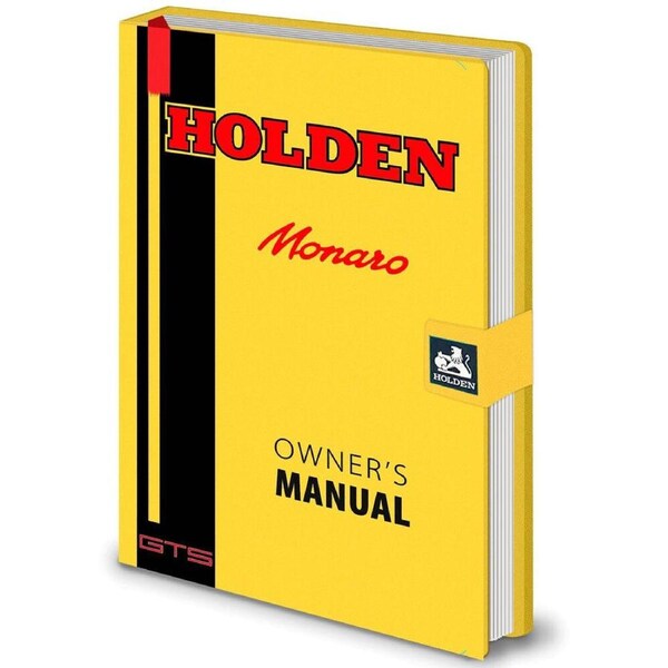 Holden Monaro Owners Manual A5 Premium Notebook Writing Stationery Yellow