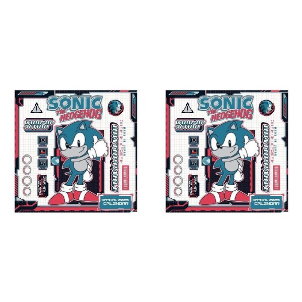 2PK Sonic The Hedgehog 2025 Square Wall Calendar 30cmx30cm Home/Room Decor
