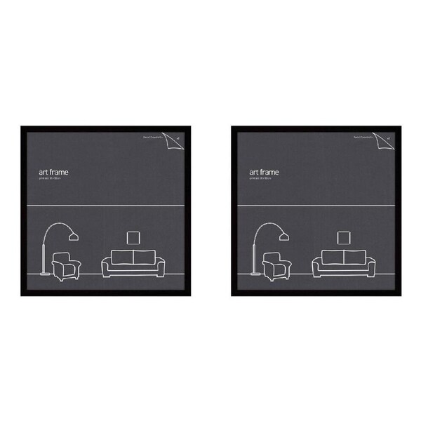 2PK Impact Merch Classic Picture Frame Fits 50x50cm Print Picture Holder Black