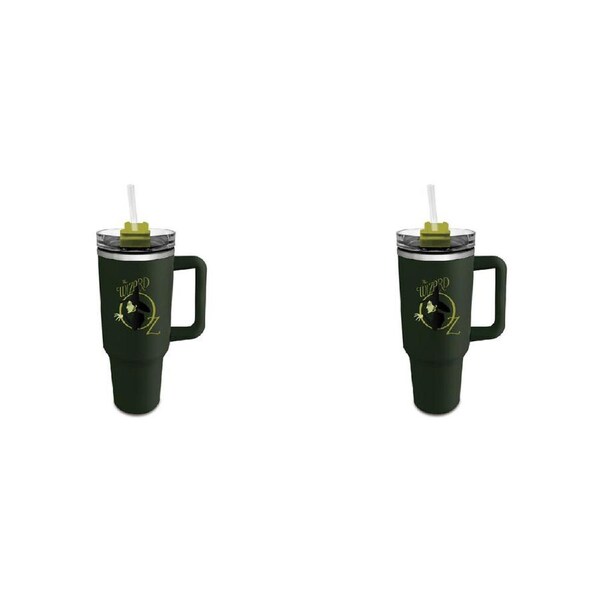 2PK Wizard of OZ Witch Icon 40oz Stainless Steel 40oz Tumbler 14.2x27.2cm Green