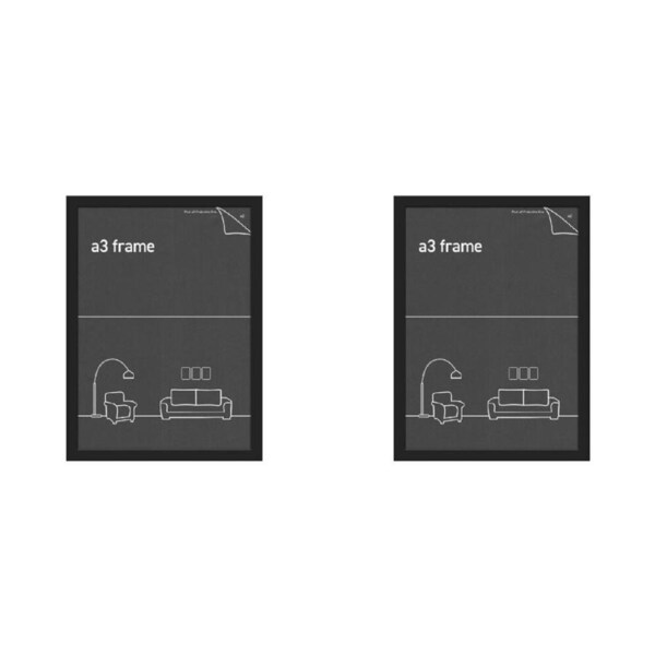 2PK Impact Merch Classic Picture Frame Fits A3 Print 42x30cm Photo Holder Black