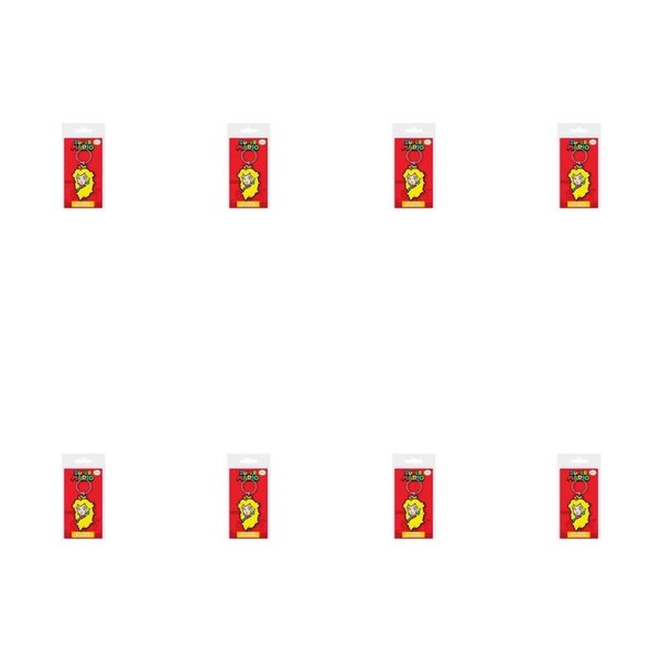 8PK Super Mario Princess Peach PVC Rubber Keyring/Keychain 4x9cm Key Accessory