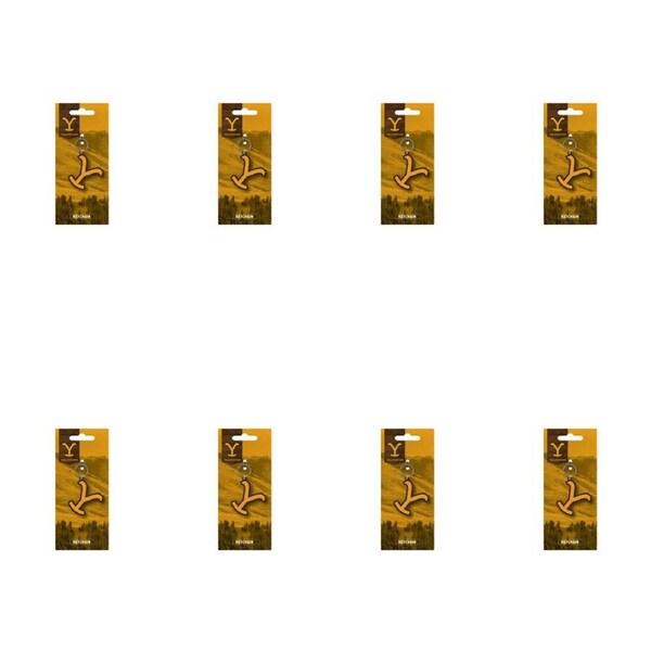 8PK Yellowstone Logo PVC Rubber Durable Keyring/Keychain 4x9cm Key Accessory