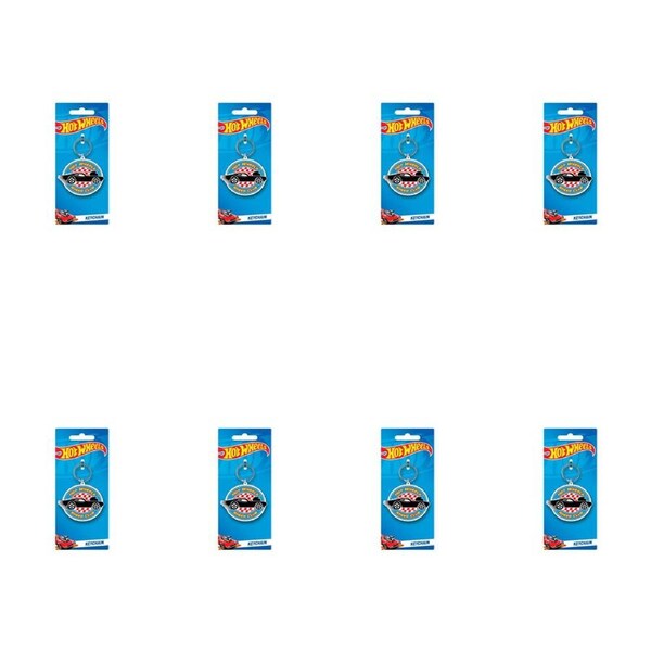 8PK Hot Wheels Speed Club PVC Rubber Durable Keyring/Keychain 4x9cm Accessory