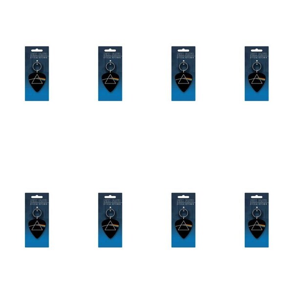 8PK Pink Floyd Plectrum PVC Rubber Durable Keyring/Keychain 4x9cm Key Accessory