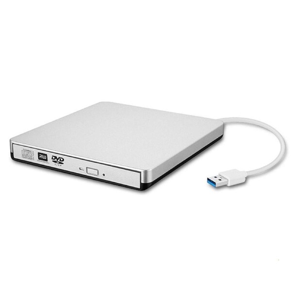 NewBee Silver External Optical Drive, Slim Portable CD/DVD Burner CD/DVD Player [NB-DVW-SINEXTSV]