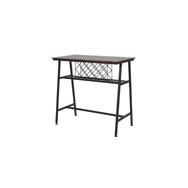 Viviendo Dining Table, Bar Table with Wine Storage Rack - Industrial Style